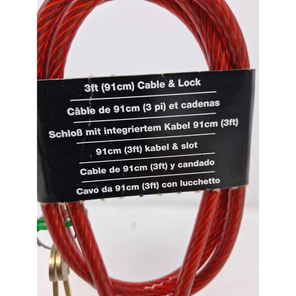 Master Lock 719D 3 L ft. x 3/16 Dia. in. Cable with Laminated Steel Padlock. O